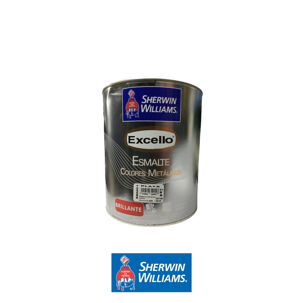 PINTURA ESMALTE METALICO PLATA EXCELLO GL B4SSA2-1 SHERWIN WILLIAMS