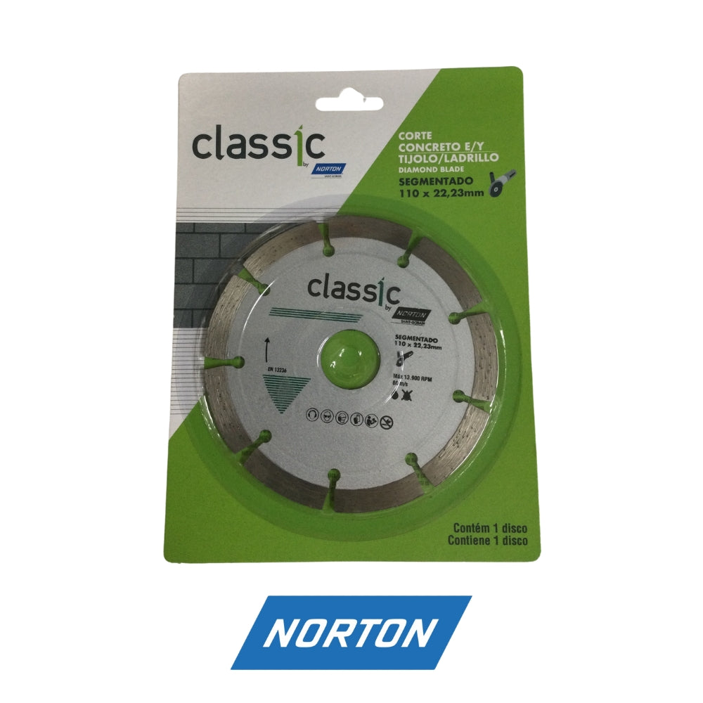 DISCO DIAMANTADO BORDE SEGMENTADO 4 1/2 X 7/8 PULGADAS NORTON