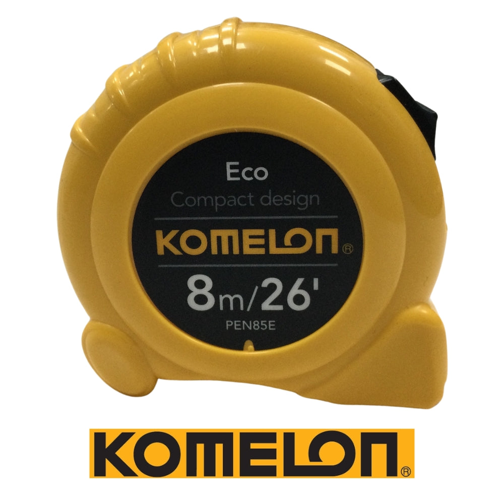 CINTA METRICA 8M ECO AMARILLA KOMELON