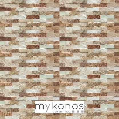 REVESTIMIENTO CERAMICO MYKONOS BEIGE MATE 25X50CM 1.63M2/CAJA