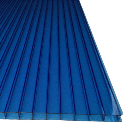 LAMINA DE POLICARBONATO ALVEOLAR 4 PIES X 10 PIES X 10MM AZUL OR