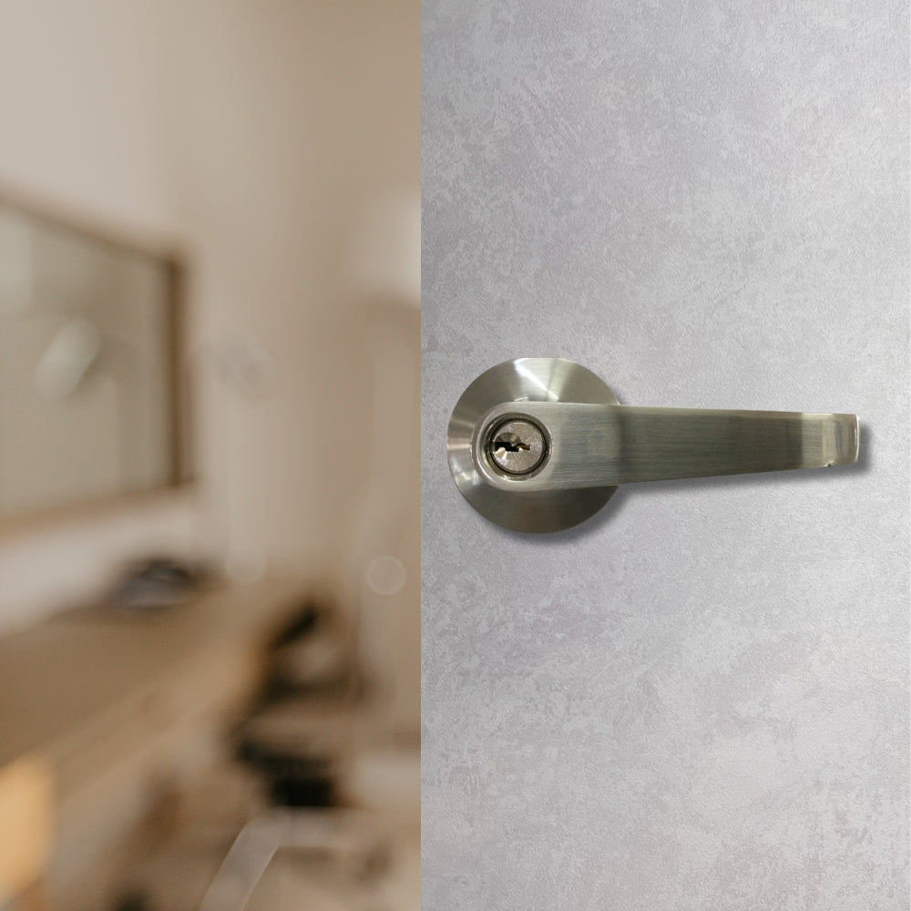 CERRADURA DE MANIJA CON LLAVE SATIN NIQUEL 2015 LOCKPRO
