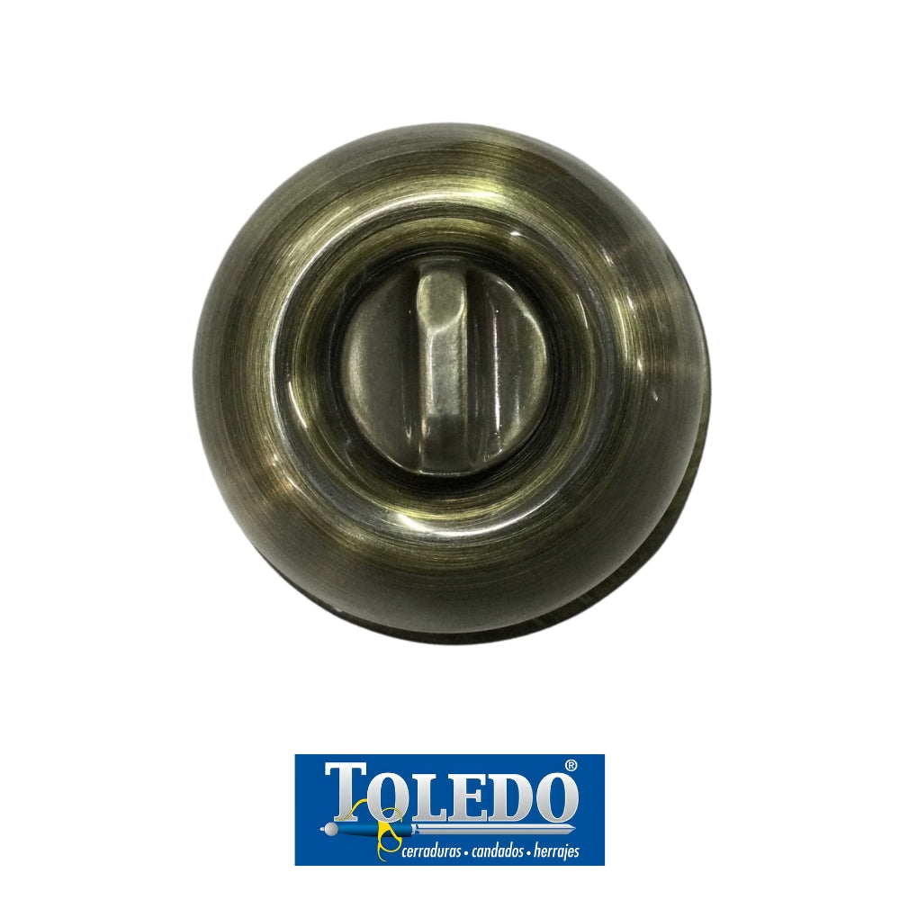 CERRADURA DE POMO AVILA LLAVE-BOTON BRONCE ANTIGUO TOLEDO