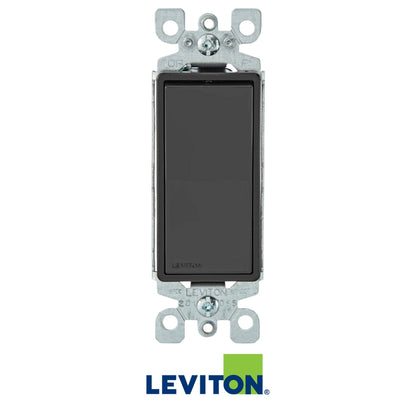 INTERRUPTOR SENCILLO DECORA NEGRO 120/277V 15A LEVITON