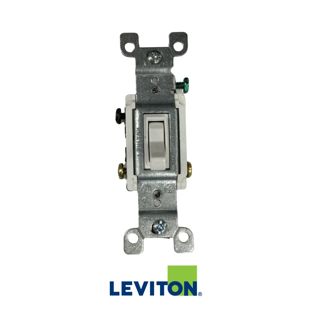 INTERRUPTOR SENCILLO 3 WAY 15A/120V BLANCO LEVITON