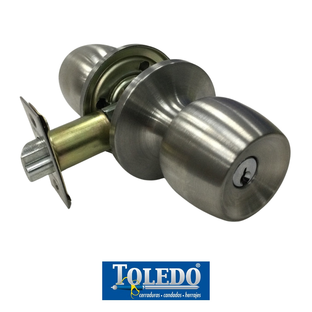 CERRADURA TOLEDO COMBO MALAGA LLAVE / MARIPOSA ACERO INOXIDABLE