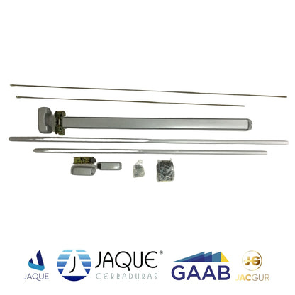 BARRA ANTIPANICO VERTICAL 2 PUNTOS DE CIERRE ALTO TRAFICO PUERTAS  DOBLES  CERTIFICADO UL