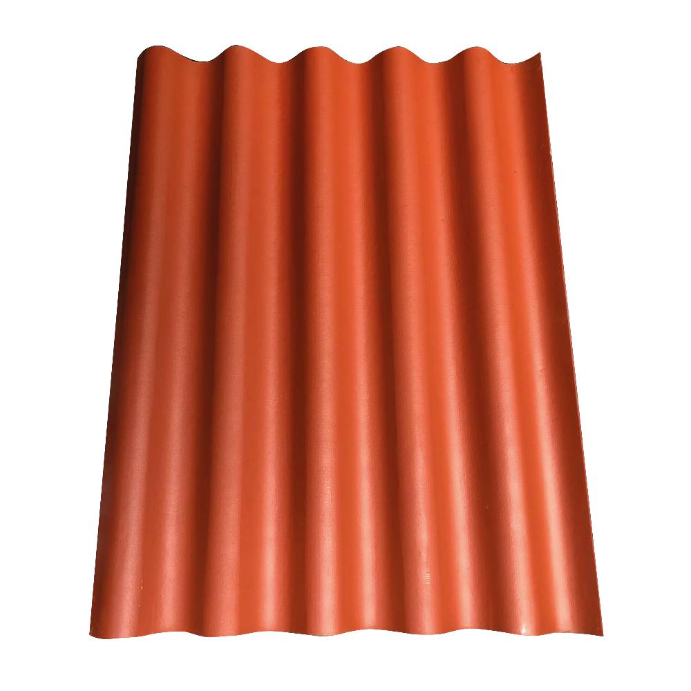 LAMINA DE FIBROCEMENTO PVA ONDULADA PERFIL 7 DE 6 PIES ANCHO 0.92m ROJO TERRACOTA PINTADA A 2 CARAS TOPTEC