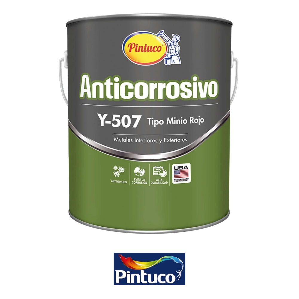 BASE ANTICORROSIVA MINIO ROJO Y-507 GL PINTUCO