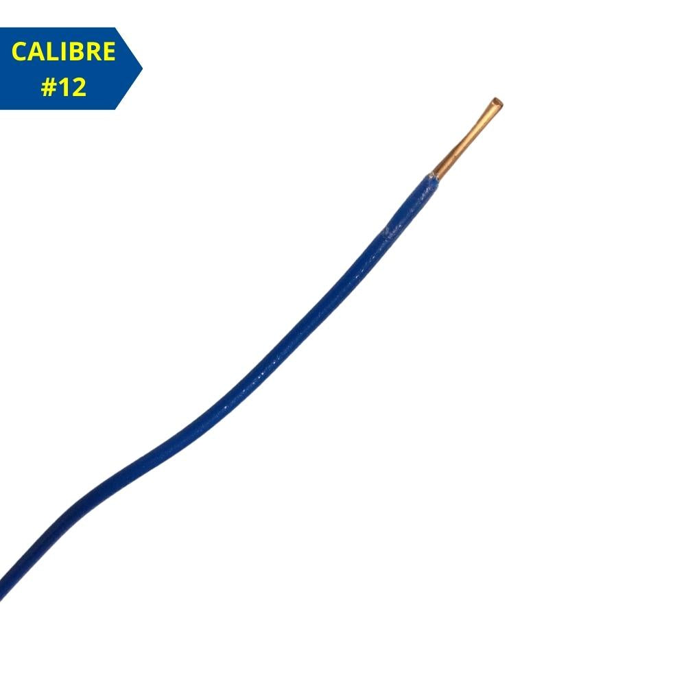 ALAMBRE SOLIDO THHN #12AWG AZUL