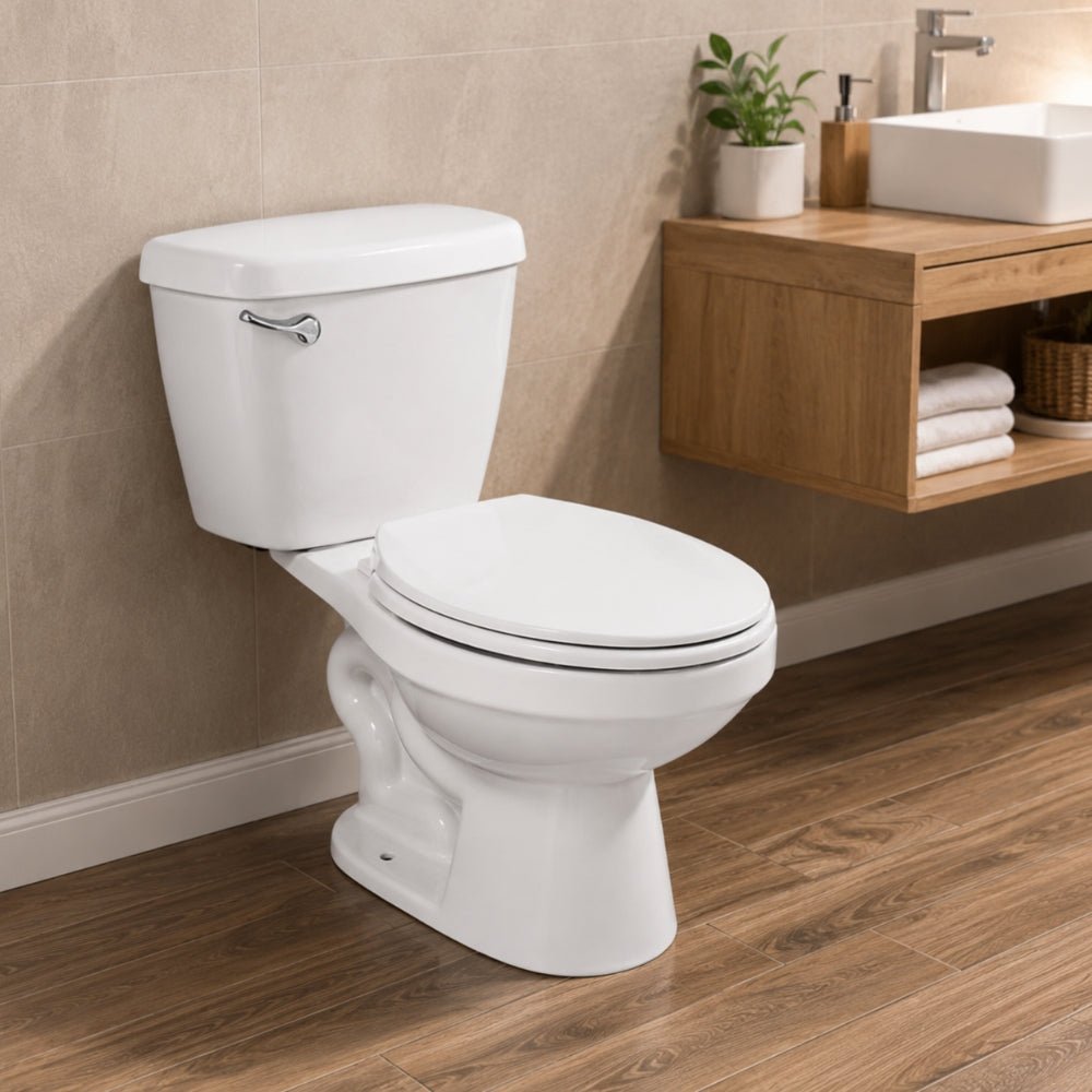 INODORO DOS PIEZAS ELONGADO COLOR BLANCO BALTIC AFRODITA SR-109AE