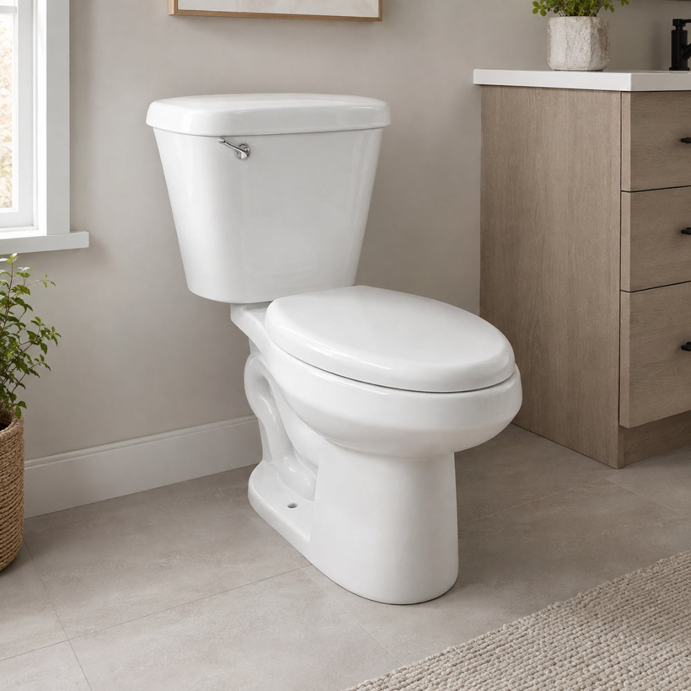INODORO DOS PIEZAS ELONGADO COLOR BLANCO BALTIC SR-739A