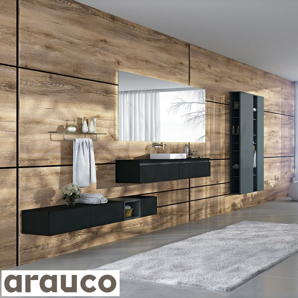 LAMINA DE AGLOMERADO VESTO RH GRAFITO MATE/CARBON 2500 X 1830 X 15MM C/46 MELAMINA ANTIMICROBIANA