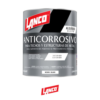 PINTURA ANTICORROSIVO NEGRO 1/4 VA1456-5 LANCO