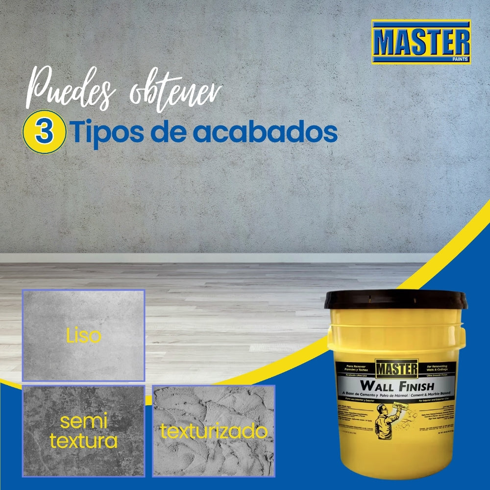 PASTA CEMENTICIA WALL FINISH 40 LIBRAS  MASTER D095P/D094P