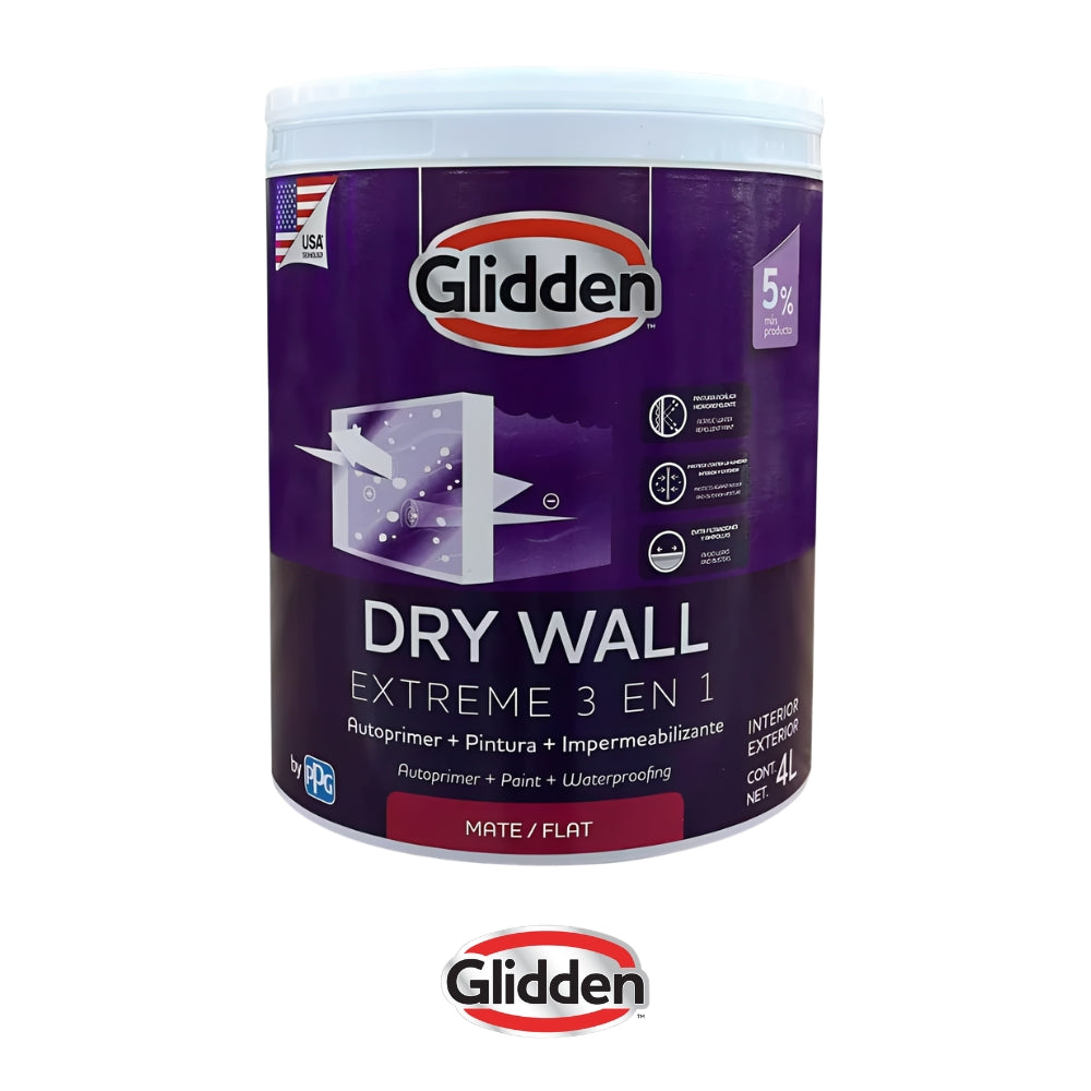 PINTURA ACRILICA DRY WALL EXTREME PASTEL GALON 19A0476710 GLIDDEN