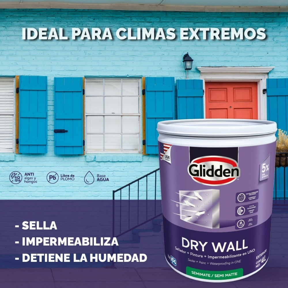 PINTURA ACRILICA DRY WALL INTERMEDIA GALON 19A0476707 GLIDDEN