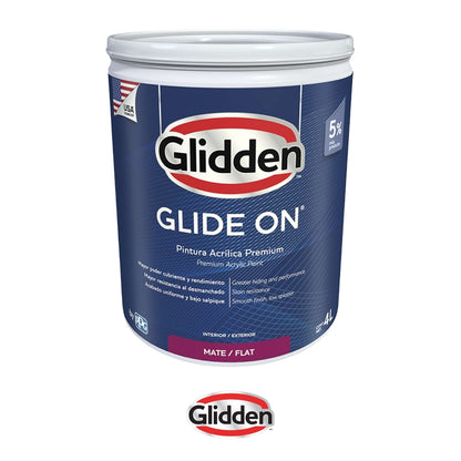 PINTURA GLIDE-ON ACRILICA MATE U-ACCENT GALON 19A0475805 GLIDDEN