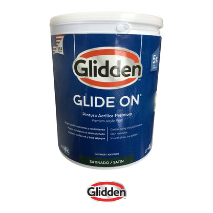 PINTURA GLIDE-ON SATIN INTERMEDIA GALON 19A0475807 GLIDDEN