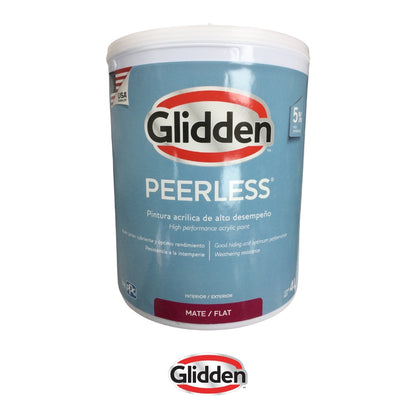 PINTURA PEERLESS ACRILICA MATE PASTEL GALON 19A0475811 GLIDDEN