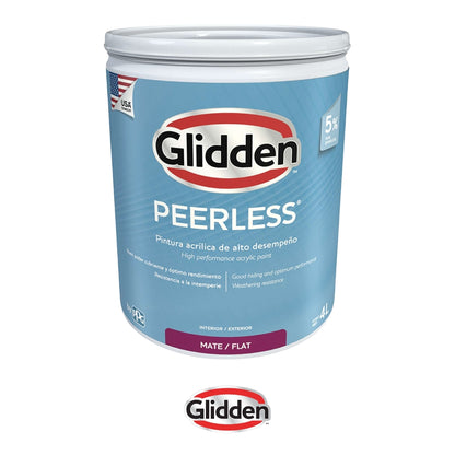 PINTURA PEERLESS ACRILICA MATE PASTEL GALON 19A0475811 GLIDDEN