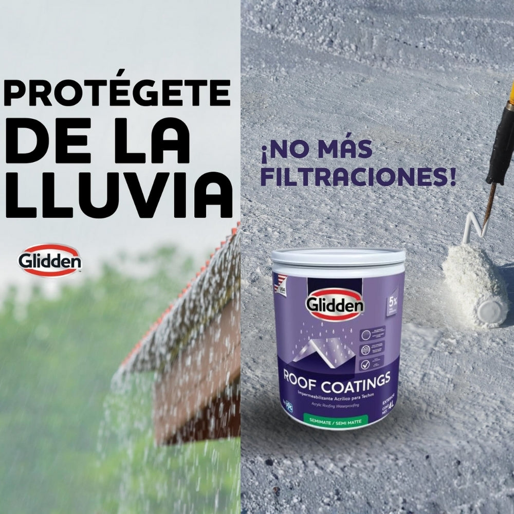 PINTURA IMPERMEABILIZANTE ROOF COATING BLANCO GALON 19A0476702 GLIDDEN