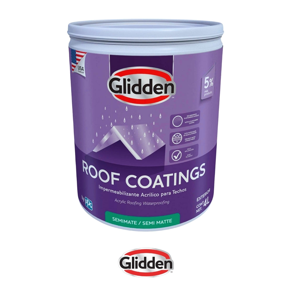 PINTURA IMPERMEABILIZANTE ROOF COATING BLANCO GALON 19A0476702 GLIDDEN