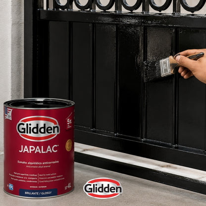 PINTURA ESMALTE BRILLANTE JAPALAC BLACK GALON 19A0475988 GLIDDEN