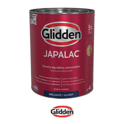 PINTURA ESMALTE BRILLANTE JAPALAC BLACK GALON 19A0475988 GLIDDEN