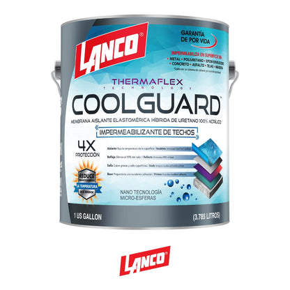 IMPERMEABILIZANTE COOLGUARD TECHOS BLANCO GL RC3700-4 LANCO