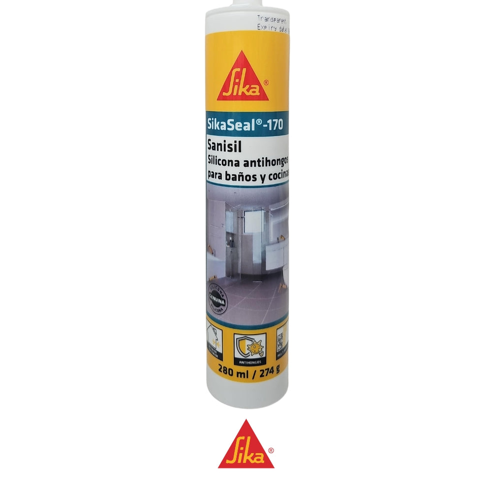 SELLADOR SILICONA ACÉTICA SIKASEAL-170 TRANSPARENTE  280 ML