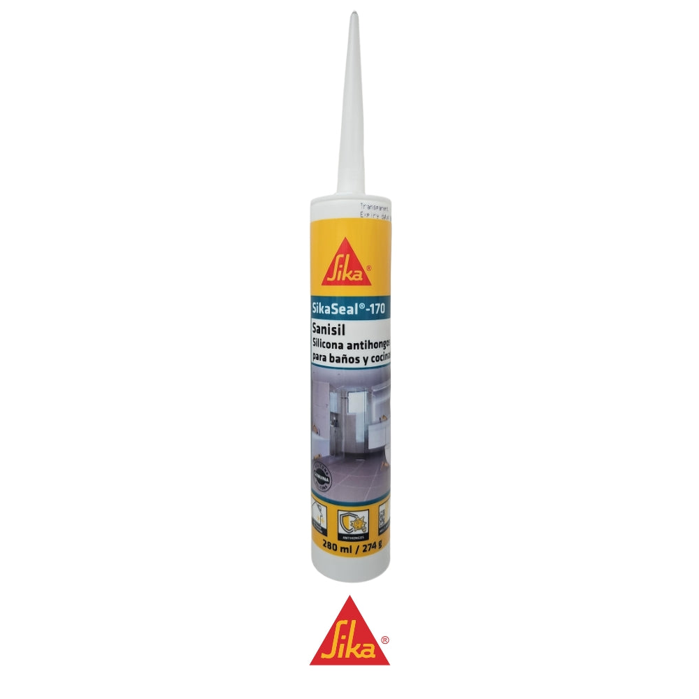 SELLADOR SILICONA ACÉTICA SIKASEAL-170 TRANSPARENTE  280 ML