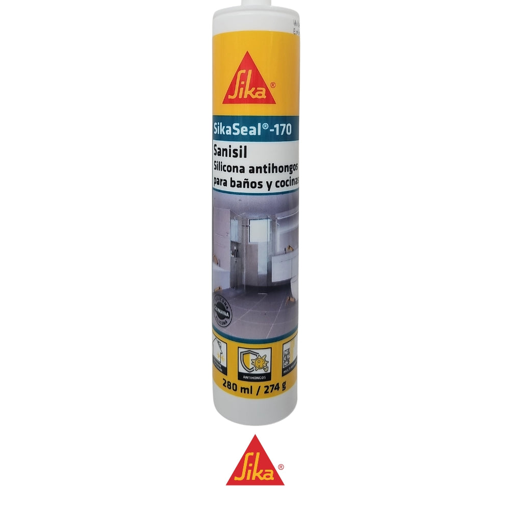 SELLADOR SILICONA ACÉTICA SIKASEAL-170 BLANCO  280 ML