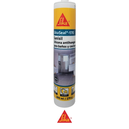SELLADOR SILICONA ACÉTICA SIKASEAL-170 BLANCO  280 ML