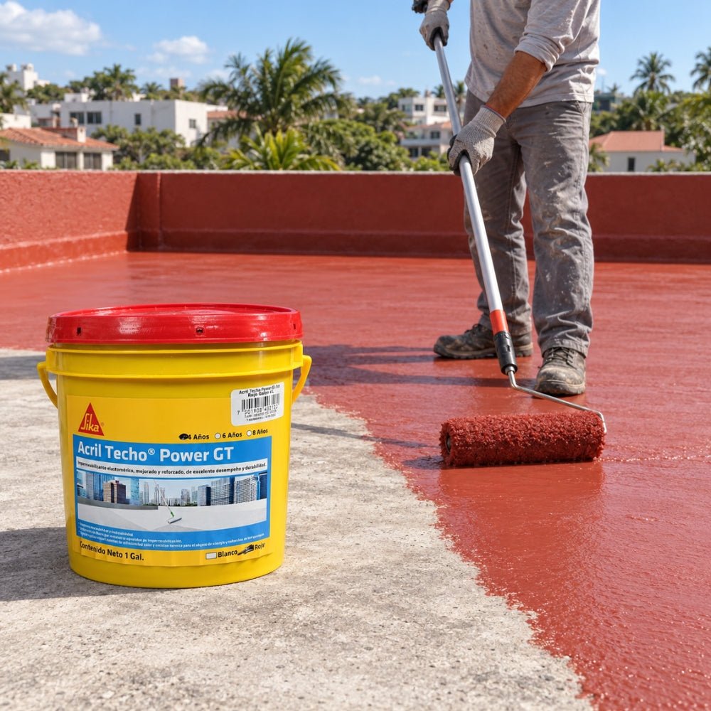 SIKA ACRIL TECHO POWER ROJO 4 LTS (GL) - 4 AÑOS