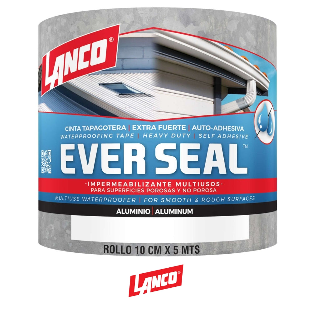 CINTA AUTOADHESIVA IMPERMEABILIZANTE ALUMINIO 10 CM X 5 M ES4496-18 LANCO