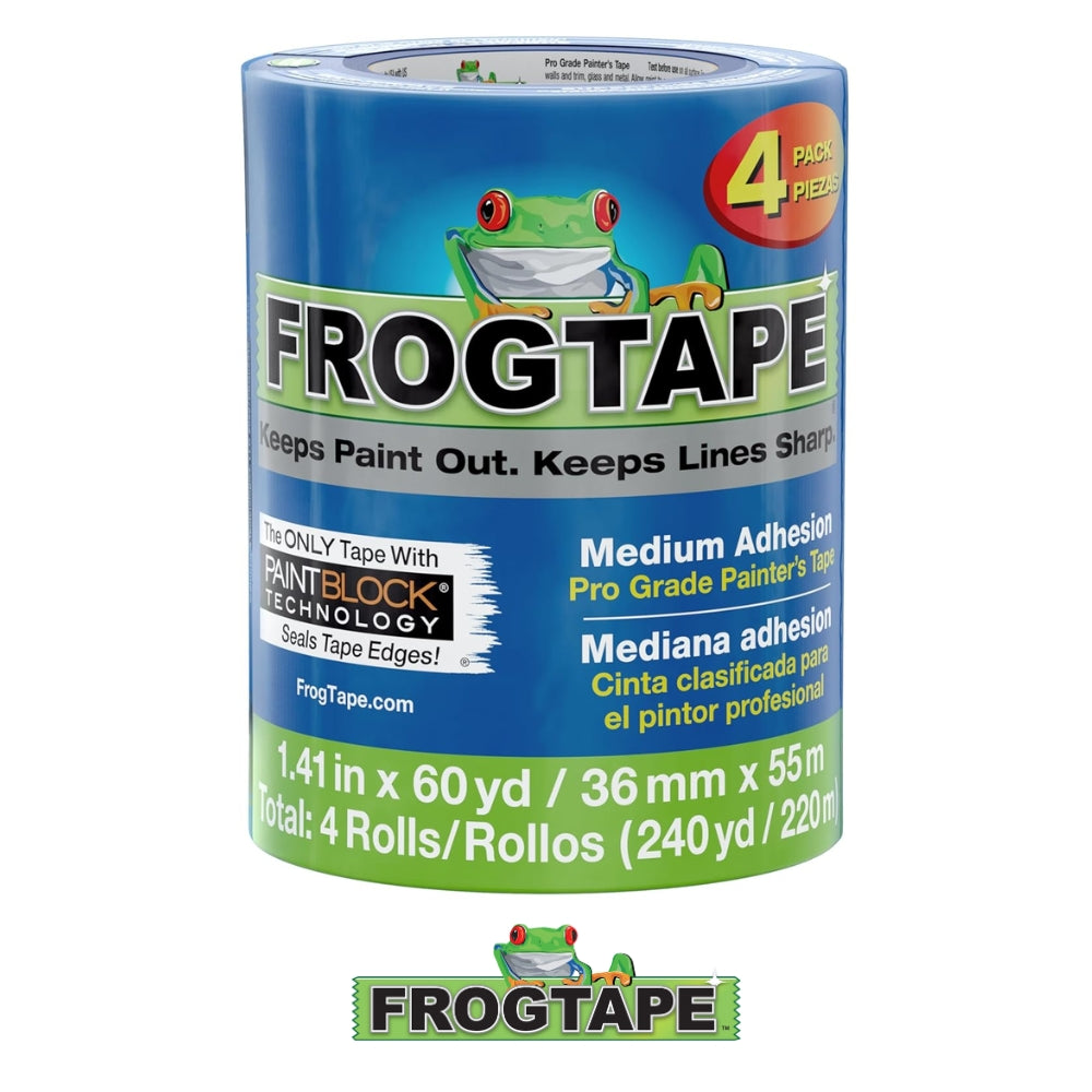 CINTA MASKING TAPE AZUL 1.41 IN X 60 YD FROGTAPE (105569) PACK 4