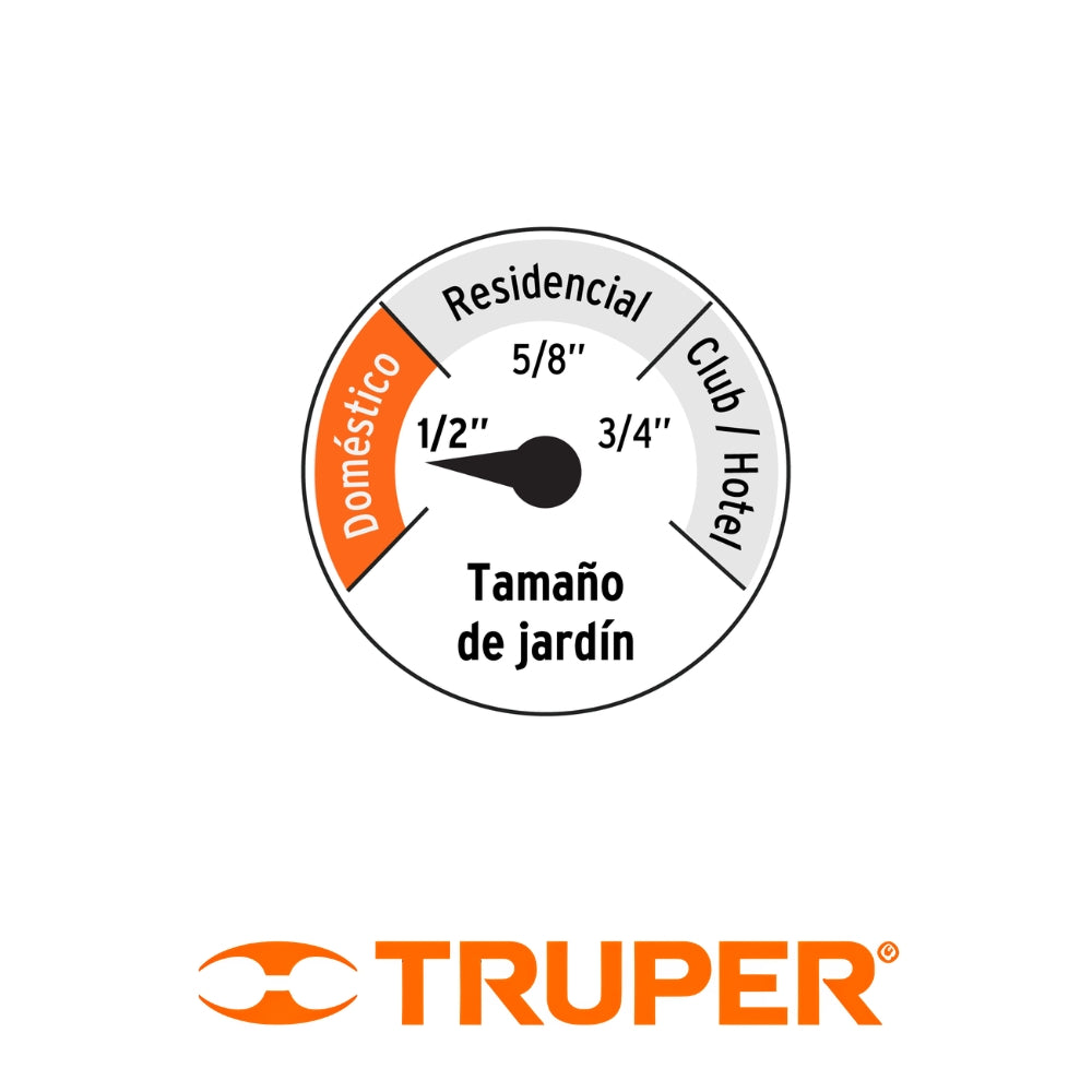 MANGUERA  TRUPER 4 CAPAS SUPER REFORZADA 1/2 IN X 100 PIES USO PROFESIONAL