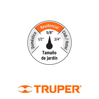 MANGUERA  TRUPER 4 CAPAS SUPER REFORZADA 5/8 IN X 100 PIES USO PROFESIONAL