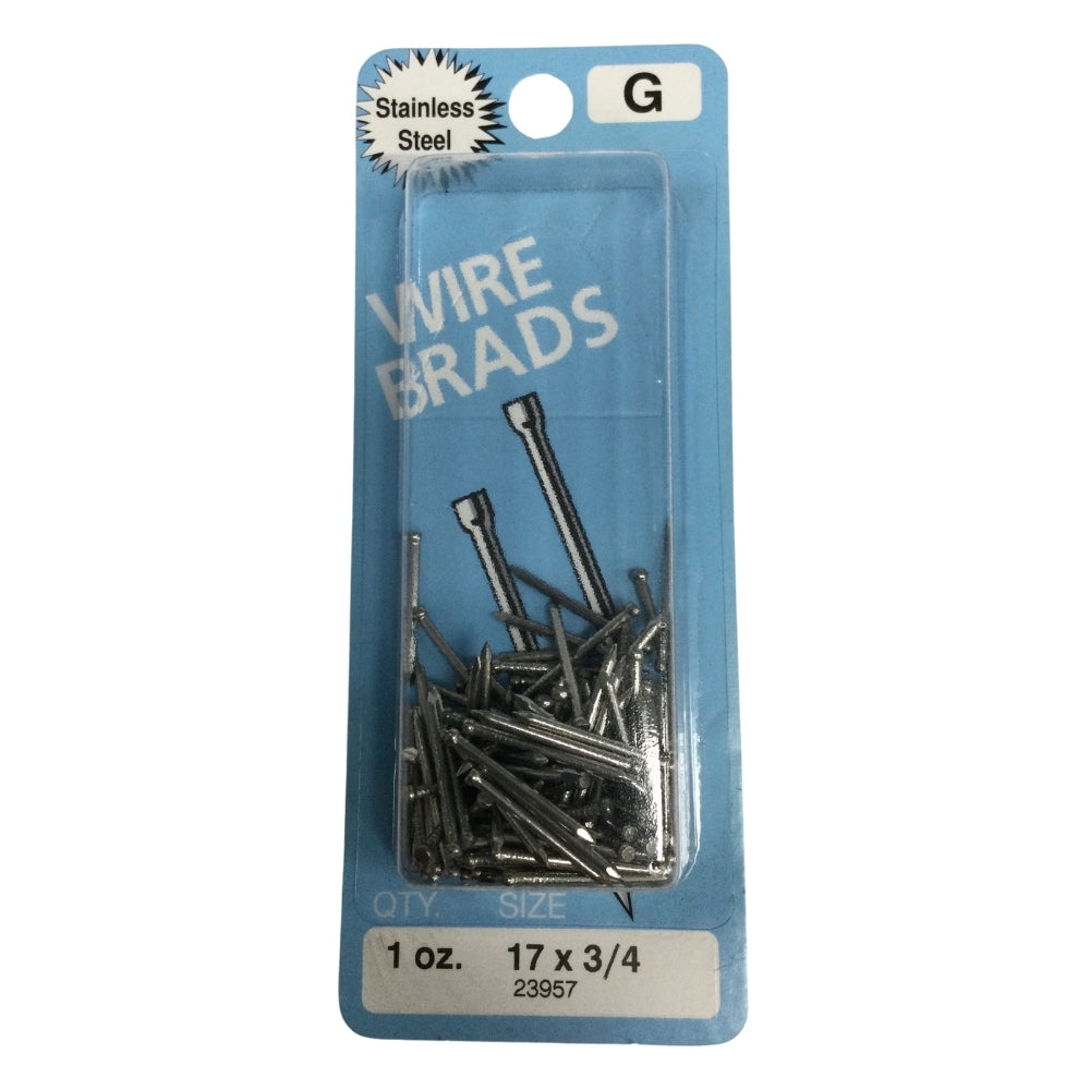 CLAVO DE ALAMBRE SIN CABEZA ACERO INOXIDABLE 17GA X 3/4 PULGADAS