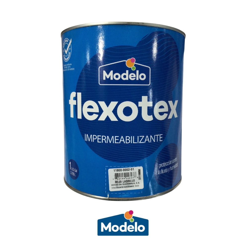 PINTURA IMPERMEABILIZANTE FLEXOTEX ROJO LADRILLO GL 11800-0002-01 MODELO