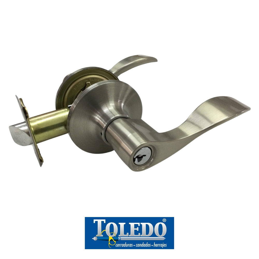 CERRADURADE LEVER JAEN LLAVE-BOTON SATIN NIQUEL TOLEDO