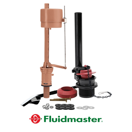 KIT COMPLETO DE REPARACION VALVULA Y SIFON (KIT KORKY, ARANDELA, TORNILLOS, BALANCIN) FLUIDMASTER 200AK133