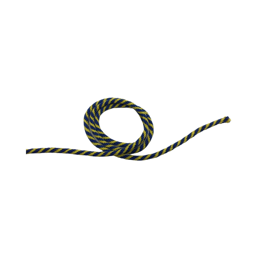 CUERDA SUPERIOR NAUTICA N° 06 AMARILLO/AZUL METRO LINEAL