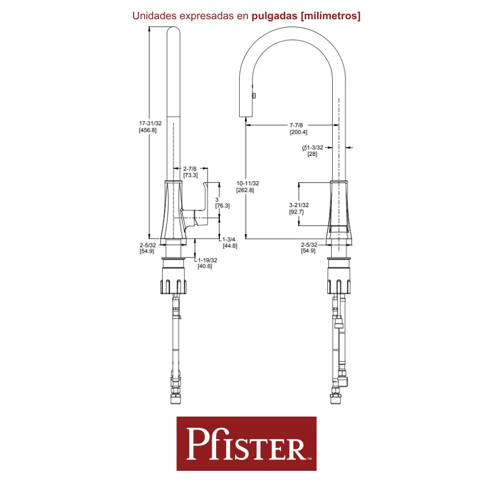 LLAVE DE FREGADOR MM PULL-DOWN BACCI CROMO 529BACC