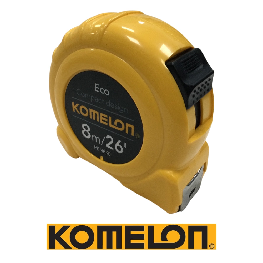 CINTA METRICA 8M ECO AMARILLA KOMELON