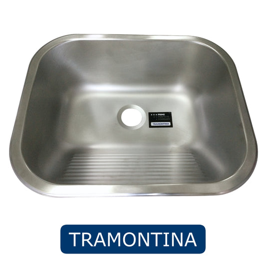 LAVADERO DE EMPOTRAR ACERO INOXIDABLE SATINADO 50 CM X 40 CM TRAMONTINA 94400107
