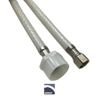 TUBO DE ABASTO FLEXIBLE PARA INODORO 3/8''X7/8''X16 PULGADAS PLASTICO