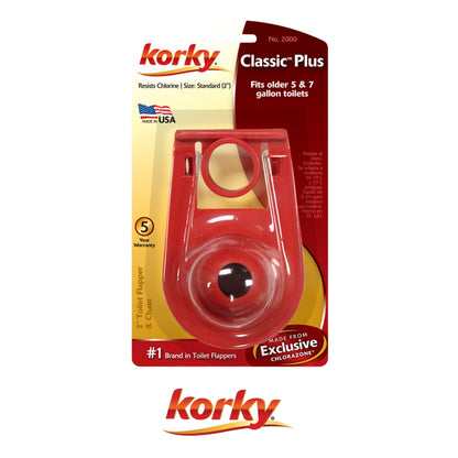 REPUESTO FLAPPER KORKY CLASSIC PLUS PARA INODORO 2000BP