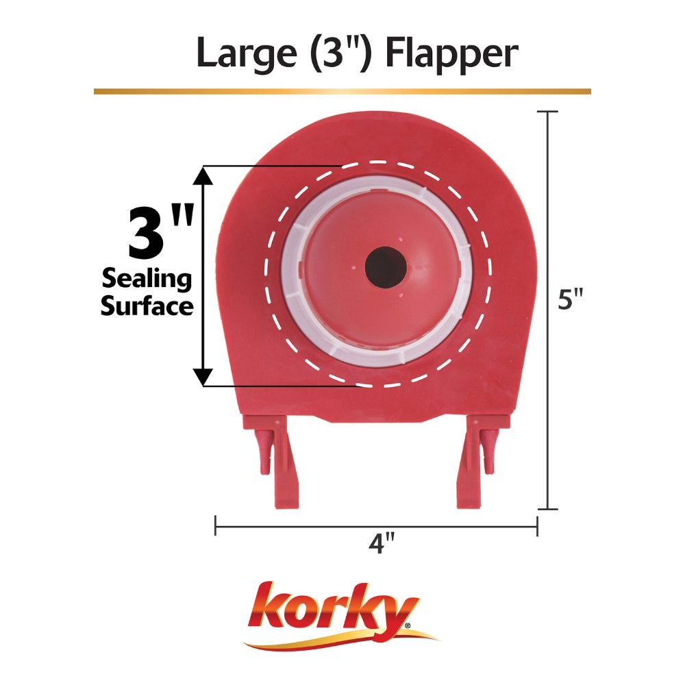 REPUESTO FLAPPER KORKY 3 IN UNIVERSAL ROJO 3070BP